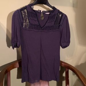 V neck lace blouse